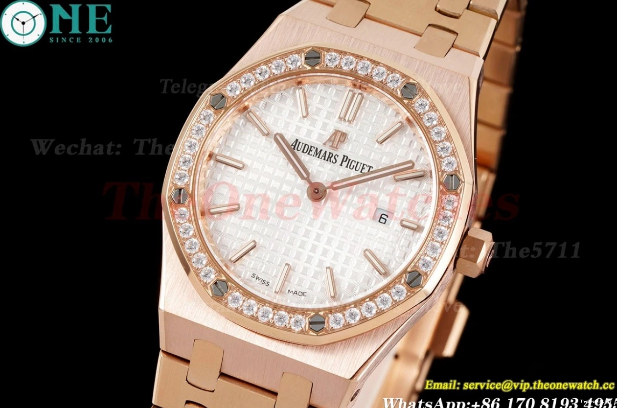 Oak Royal Swiss Ladies RG white 8F 33mm Dial Quartz  RG 0509
